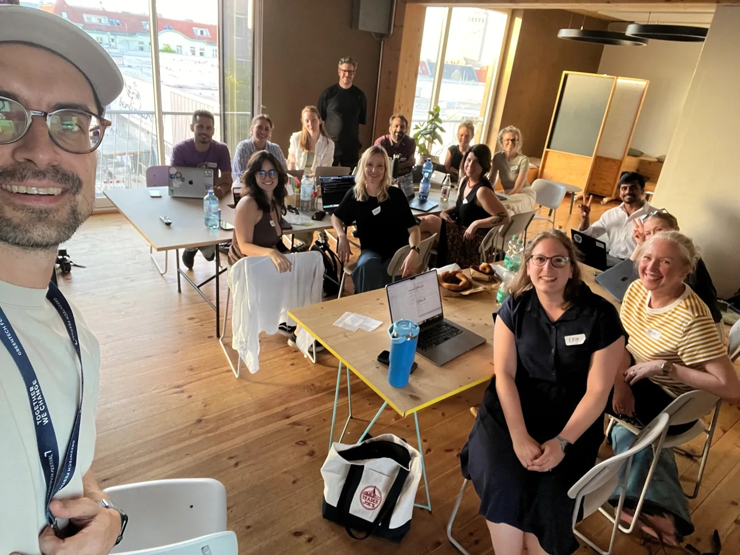 Phil with a group of workshop participants at Impact Hub Berlin
